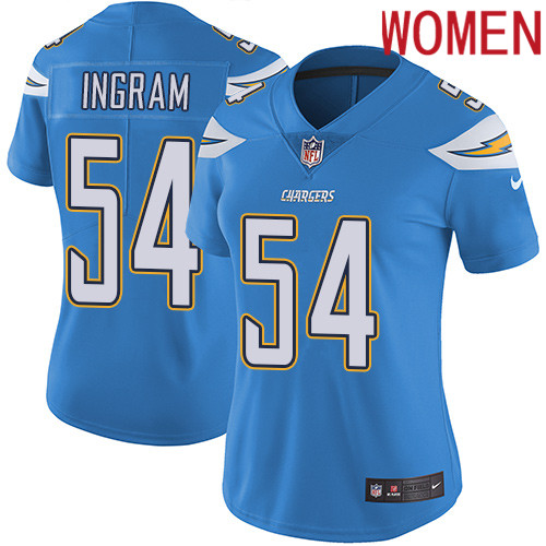 2019 Women Los Angeles Chargers 54 Ingram light blue Nike Vapor Untouchable Limited NFL Jersey